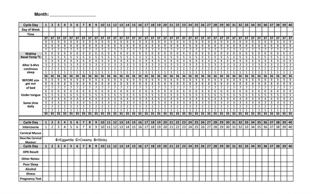 Basal Body Temperature (BBT) hormones